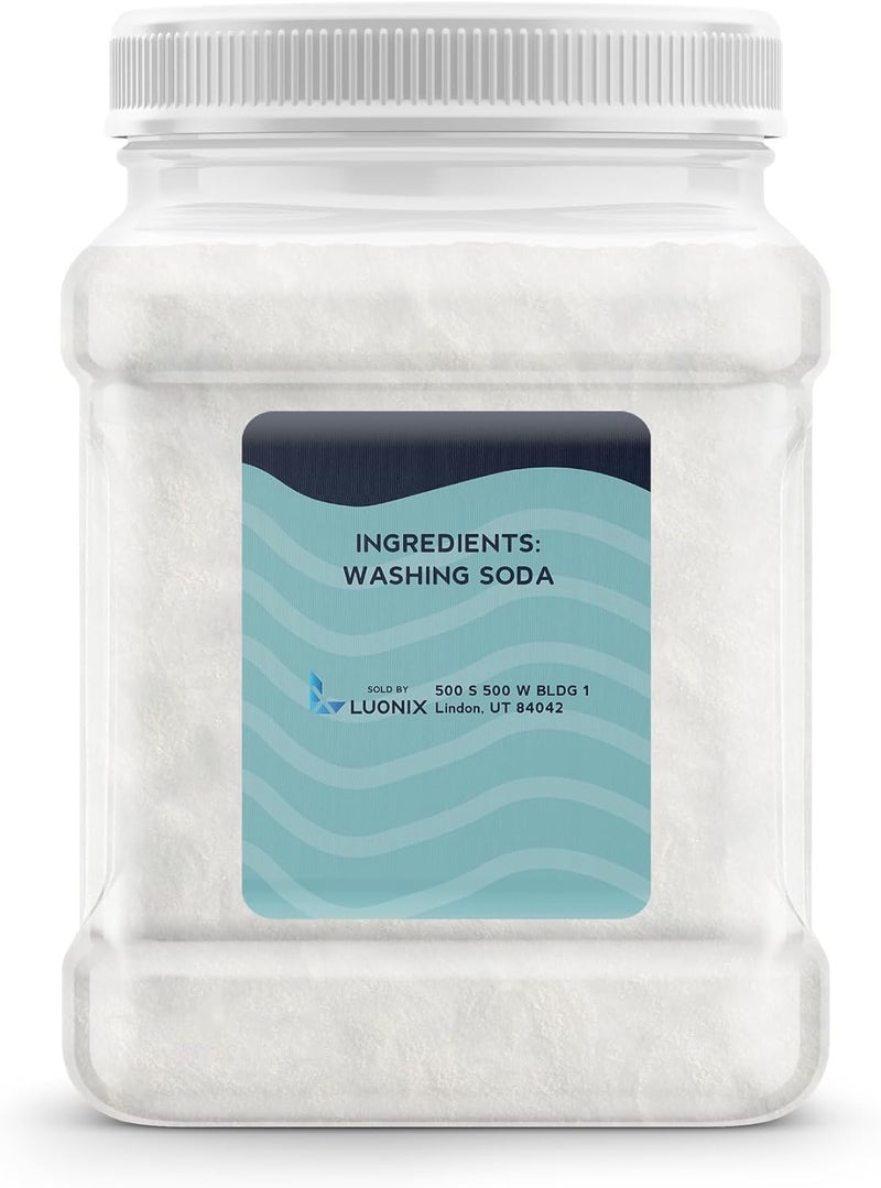 Luonix Washing Soda, 3 lbs, Sodium Carbonate, Soda Ash, Laundry Additive - Image 2